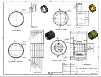 GE J-85 Casing Dimensions