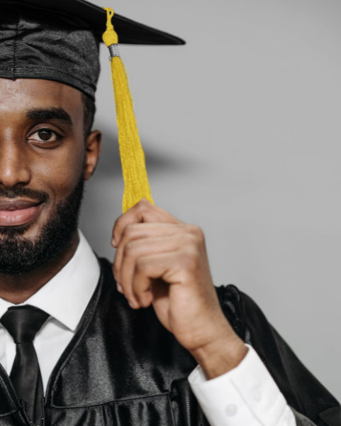 Student in graduation cap